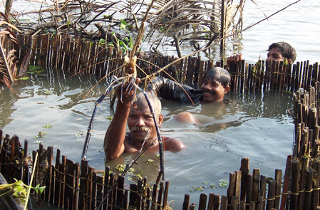 Fishermen near Coconut Island.